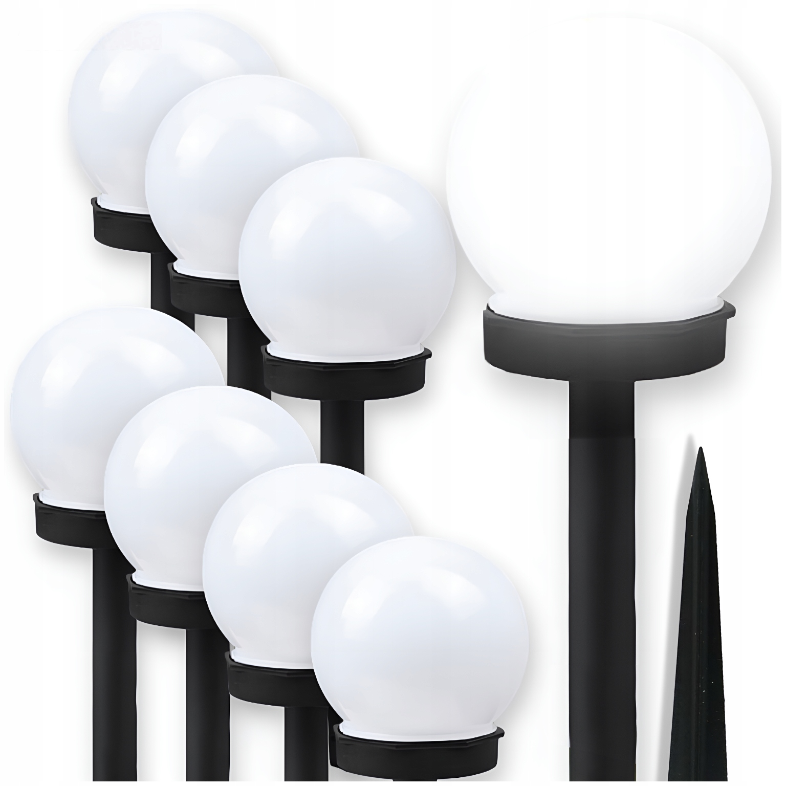 

Lampki Solarne Ogrodowe Lampa Led 10 cm Kula 8 szt