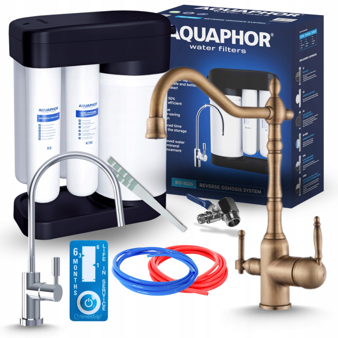 Trojcestný Stojanový Kohútik Pzh A Systém Na Úpravu Pitnej Vody Aquaphor 102S