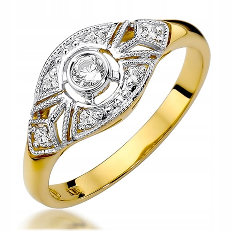 Výjimečný Zlatý Prstýnek s Brilianty 0,19 ct