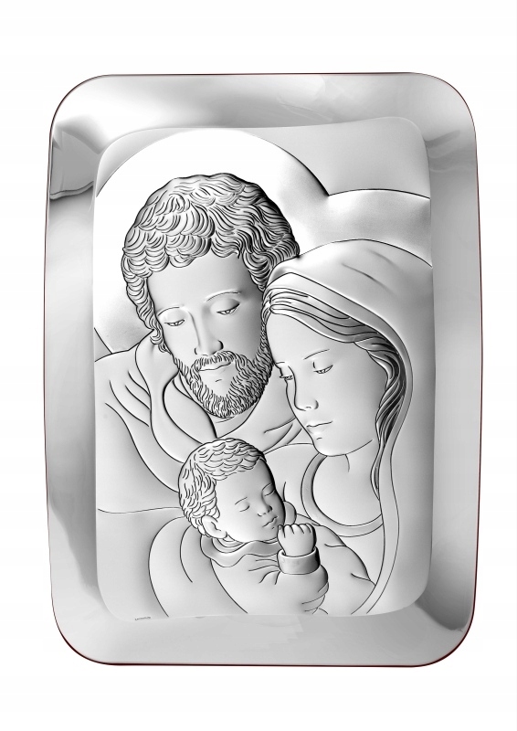 Gravírování Suvenýr Obraz Svatá rodina Stříbrný obrázek Velký křest Svaté Přijímání