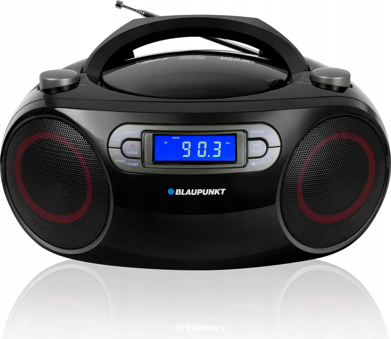 Rádioprehrávač Blaupunkt BB18BK Fm MP3 čierny
