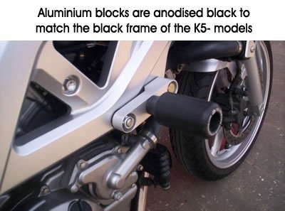 Padacie Protektory Classic Rg Racing Suzuki SV650 05-12 Čierne