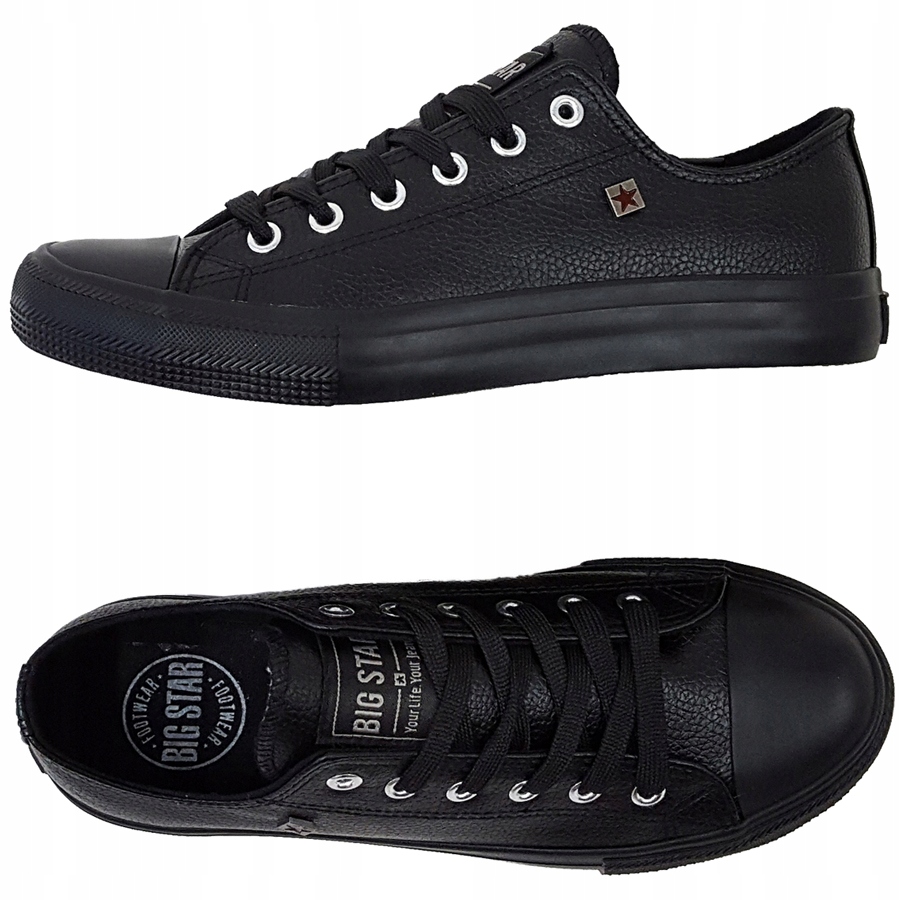 

Trampki Big Star męskie czarne ekoskóra V174345 43