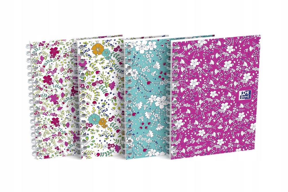 Kołonotatnik A6 50 kartek, kratka, FLORAL, OXFORD