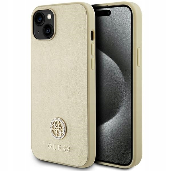 Guess GUHCP15SPS4DGPD iPhone 15/14/13 6,1" zlaté/zlaté pevné pouzdro z kůže