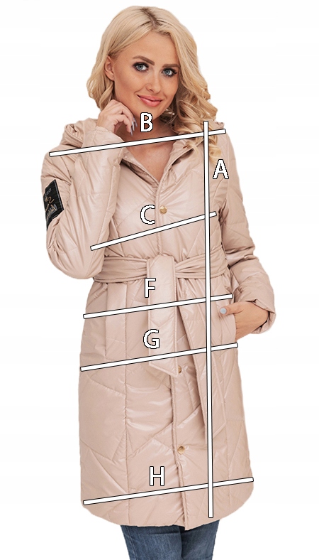 DŁUGI PIKOWANY PŁASZCZ Z PASKIEM PRZEJŚCIOWY XXL Rodzaj klasyczny