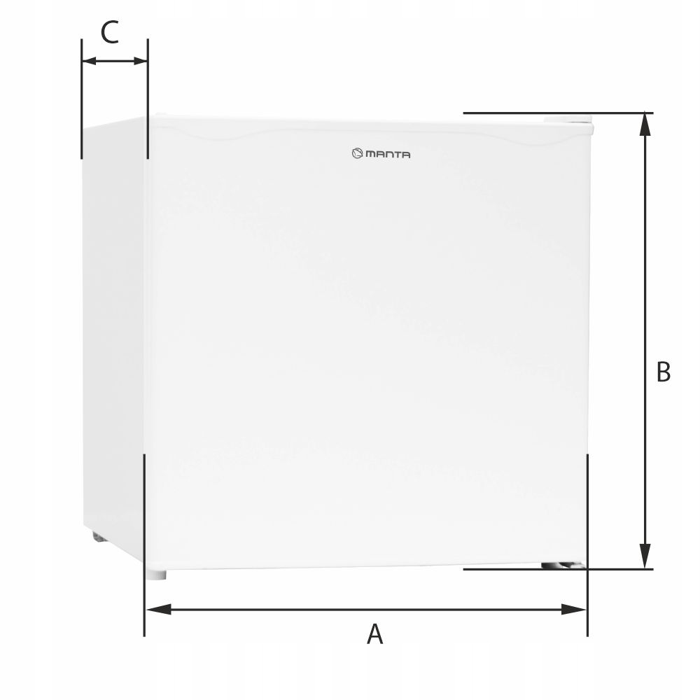 Mała Lodówka Hotelowa Minibar Manta wys. 49cm Do Biura Agregatowa
