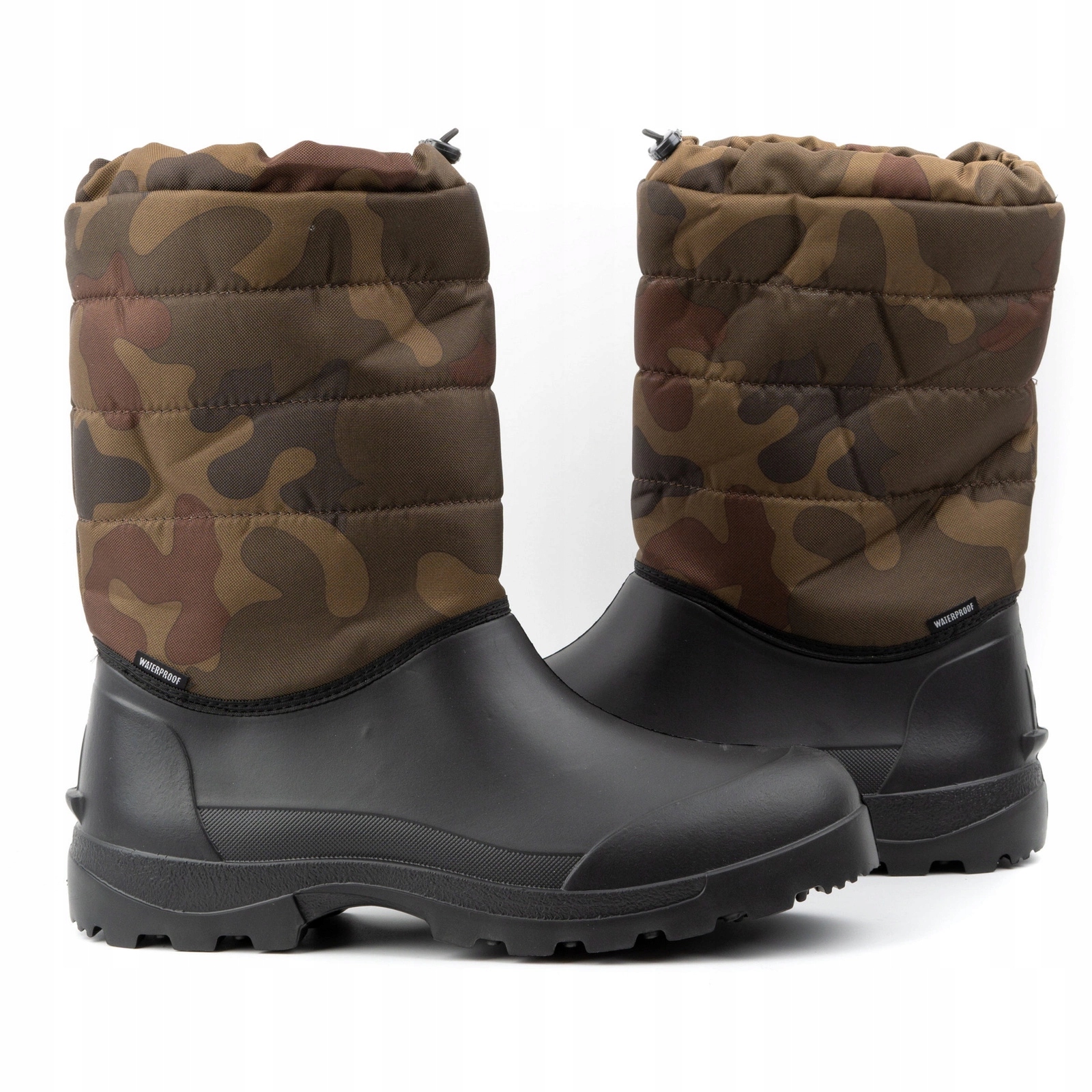 BUTY OBUWIE PIANKOWE ŚNIEGOWCE KALOSZE OCIEPLANE TREWOR WYSOKIE 46 Kolor czarny