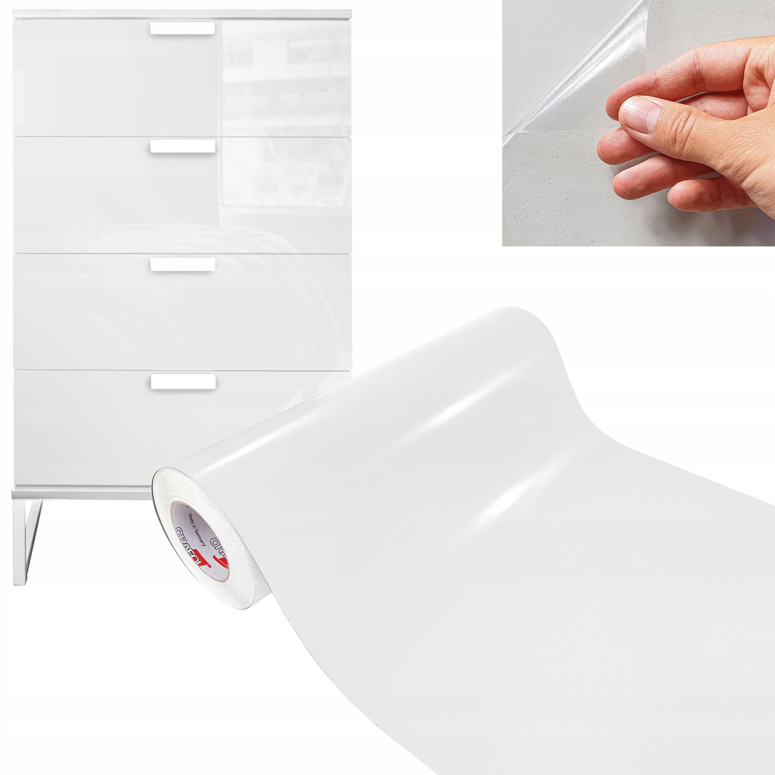 Samolepka Barva Průhledný Fólie Dýha Samolepicí Lesk 50x700 cm