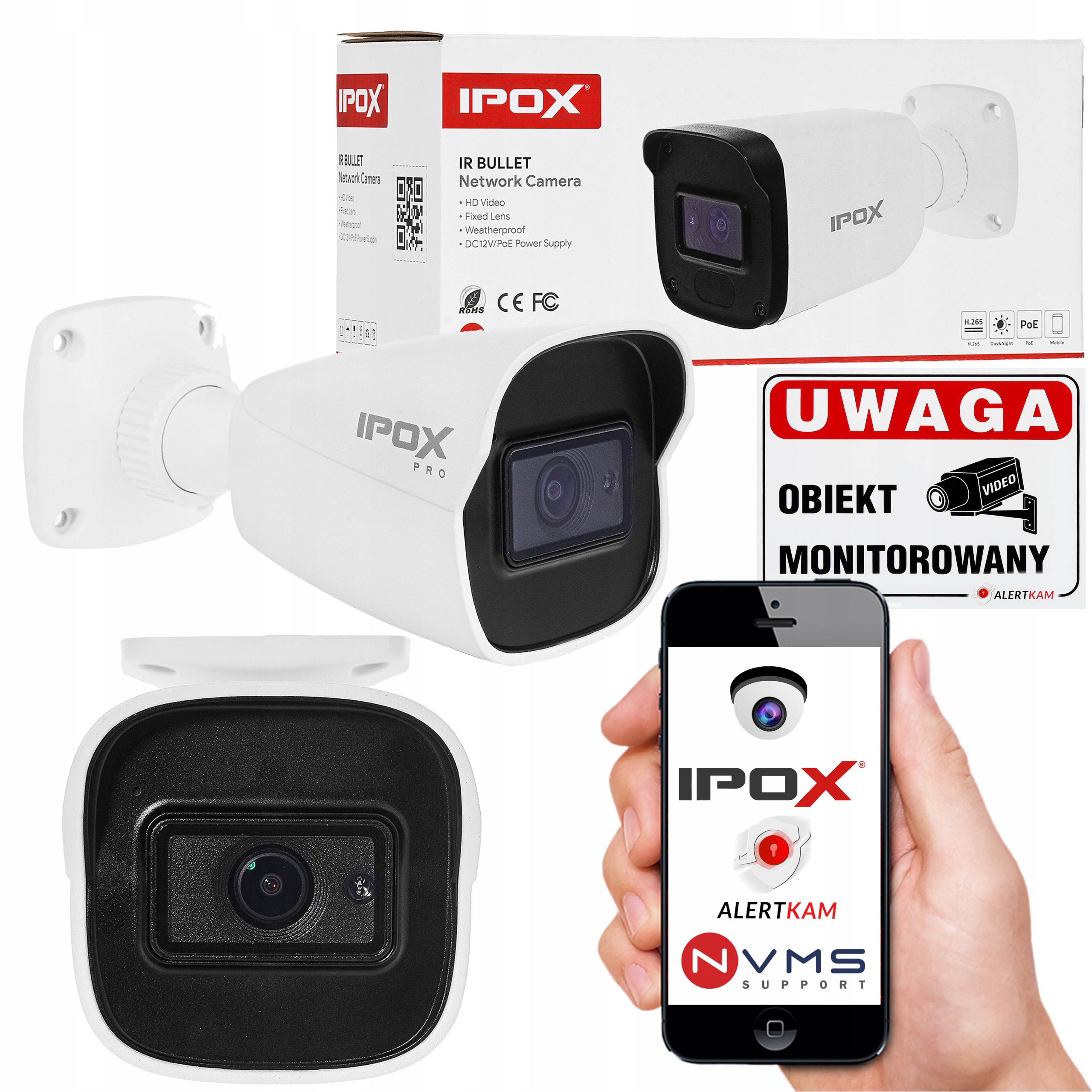 KAMERA ZEWNĘTRZNA IP IPOX 2MP PX-TIP2028IR2SL SD