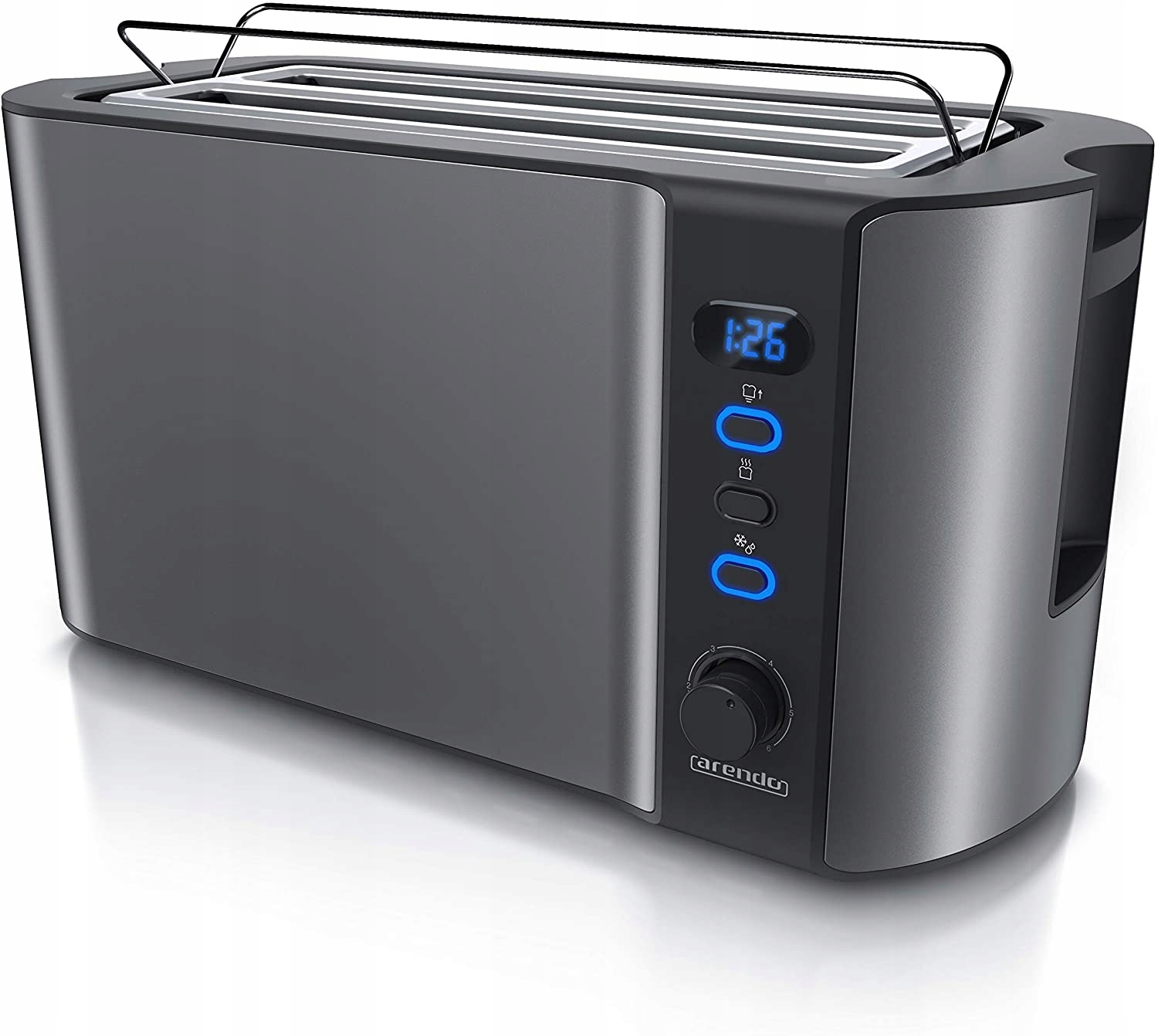 Toustovač Arendo 304281 stříbrný/šedý 1500 W