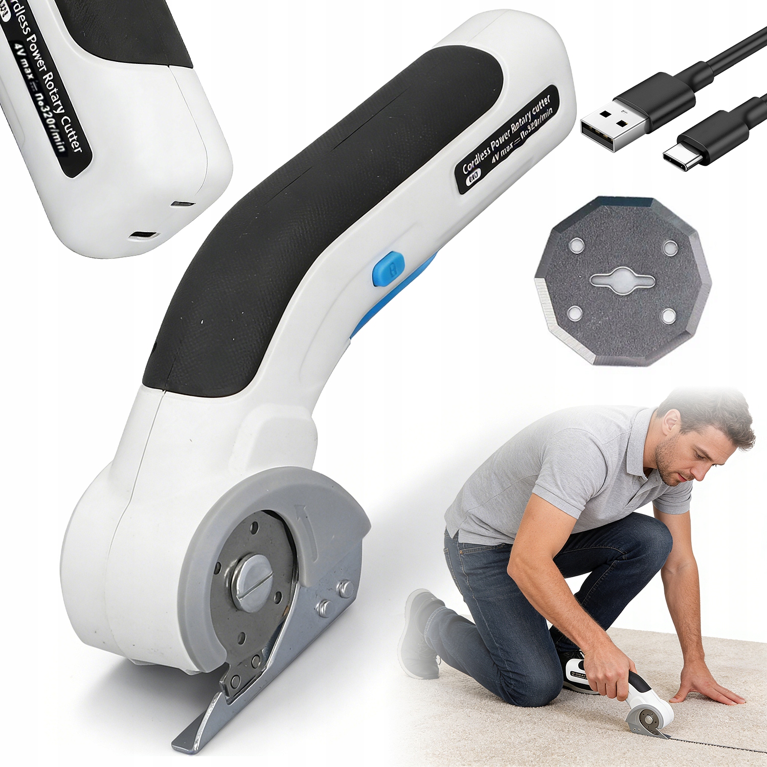 Elektrické Nůžky 60 W Pro Stříhání Materiálů Do 8 MM S Led Indikátorem