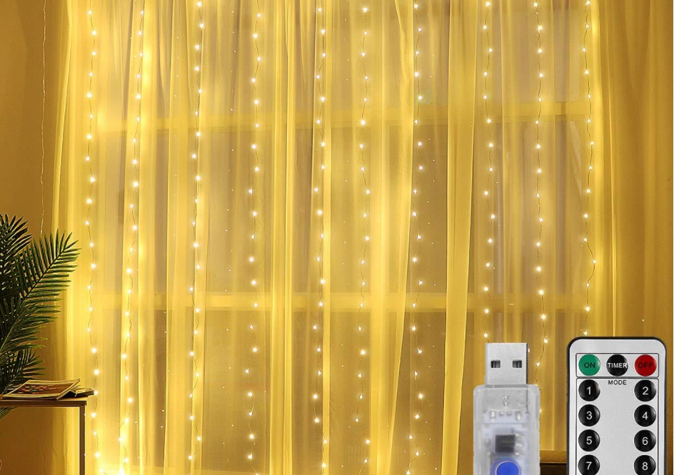 

Lampki Kurtyna Świetlna Led 100 3X1M Barwa Ciepła