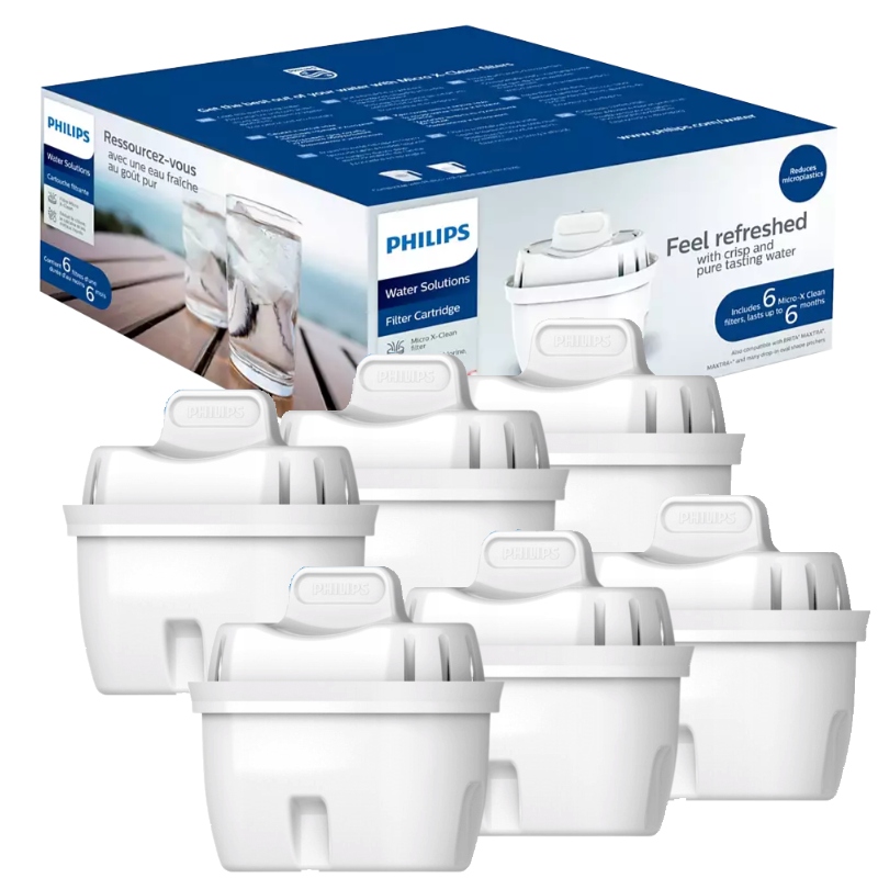 Zestaw 6 Filtrów Philips Micro X-Clean AWP212 do dzbanka