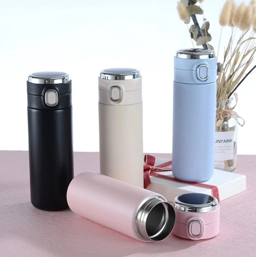 KUBEK TERMICZNY TERMOS WYŚWIETLACZ TEMPERATURY LCD USTNIK 300ML Marka inna