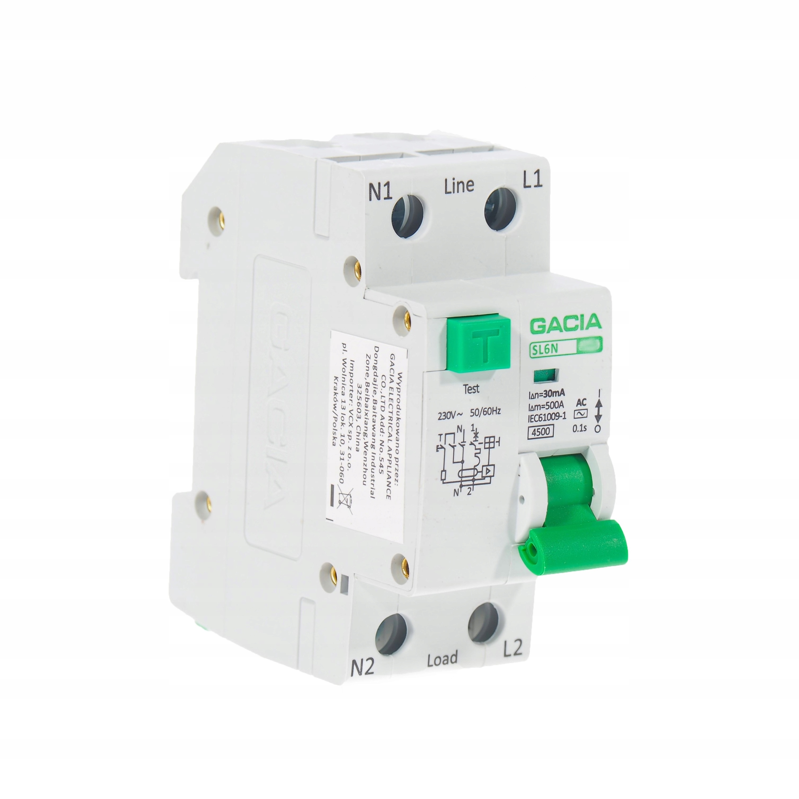 

Różnicówka Z Członem Nadprądowym C10 2P 30mA Gacia