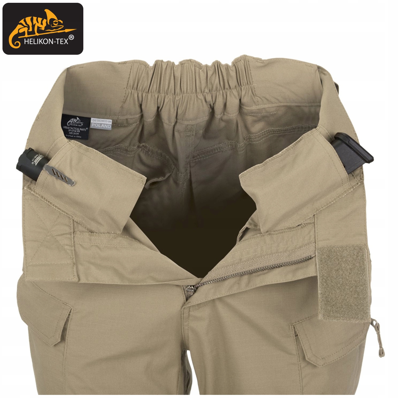 HELIKON Spodnie Taktyczne UTP Resized Damskie Beż Wzór dominujący bez wzoru