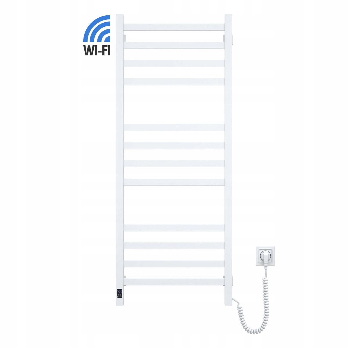 Elektrický kúpeľňový radiátor Biely Avangard Sensor 480х1200 Wi-Fi, pravý