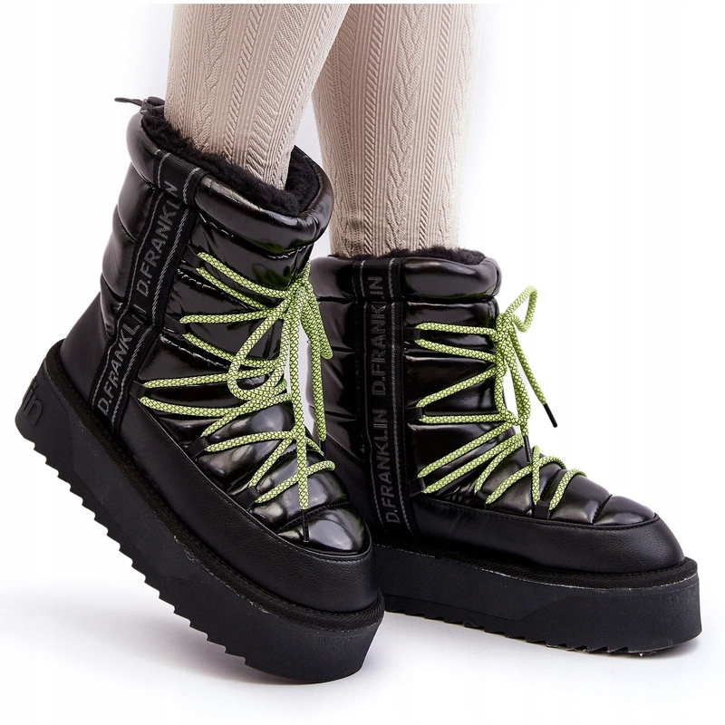 Dámské Voděodolné Veganské Sněhule D.franklin DFSH371007 Černé 36