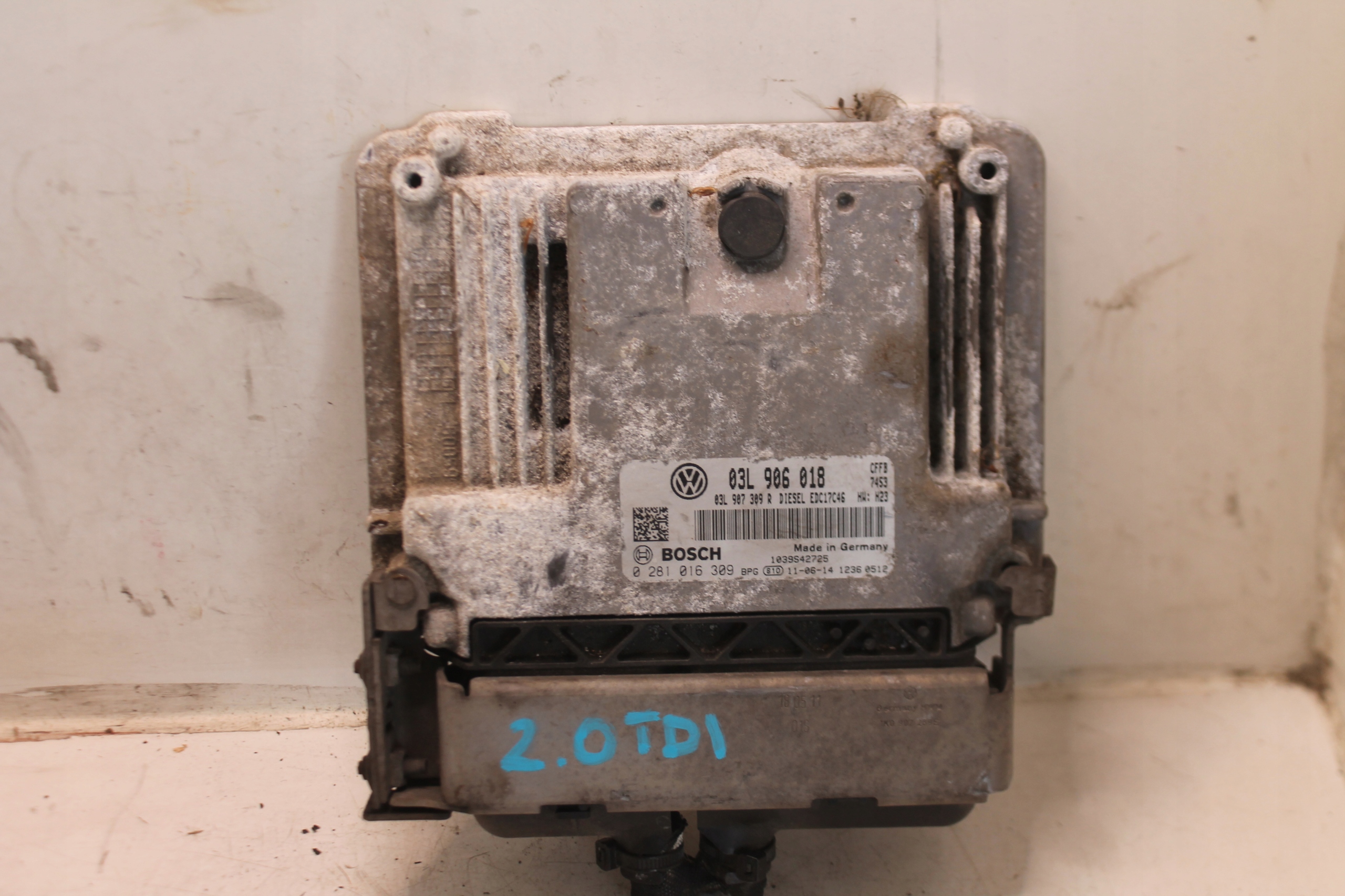 computer control unit of the engine 03L906018 AUDI A3 8P LIFT 2.0 TDI 08-13