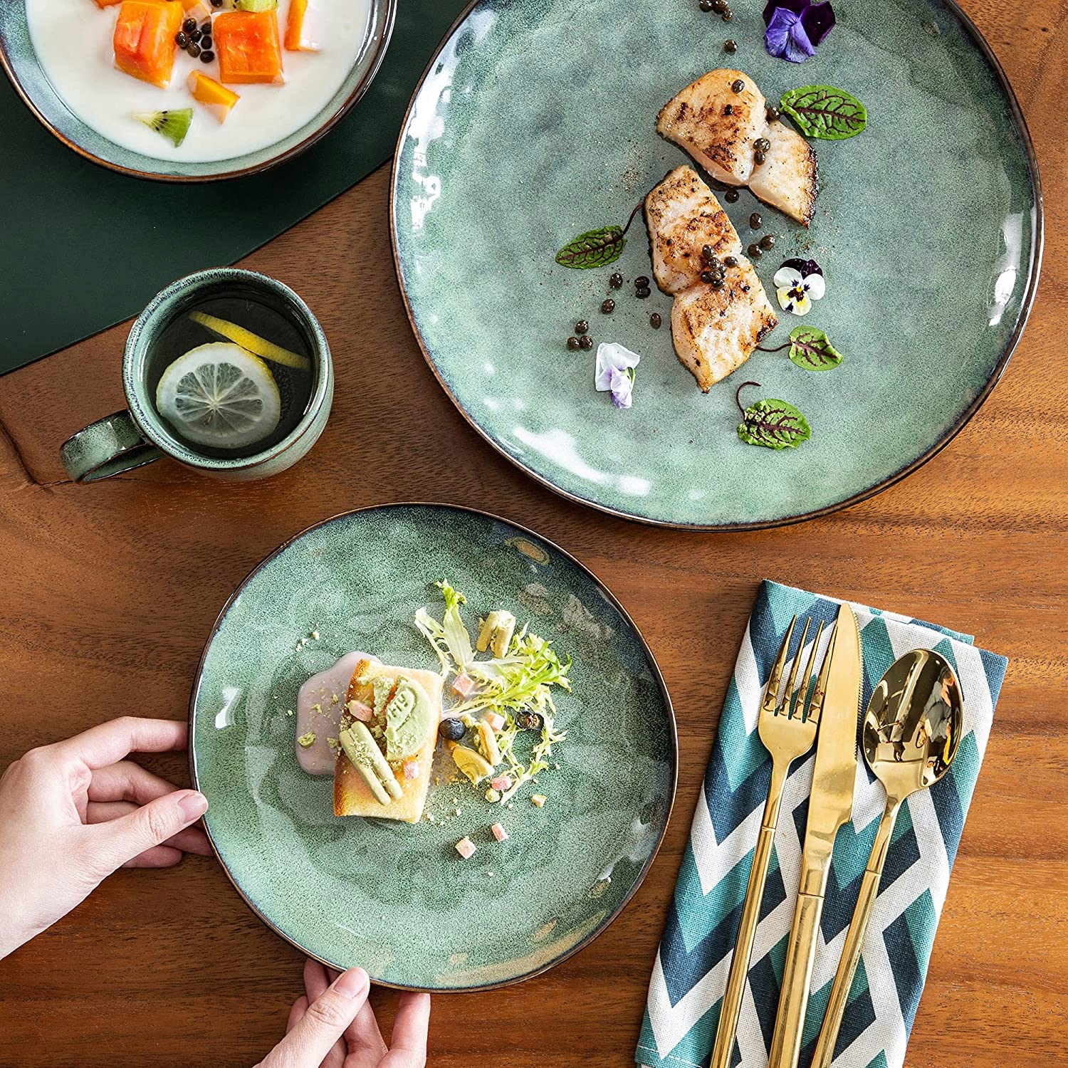 SERWIS OBIADOWY zestaw VANCASSO 32 elem. vintage Liczba elementów w zestawie 32