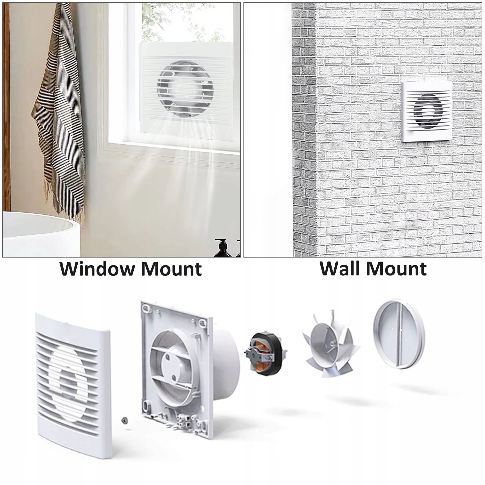 WENTYLATOR DOMOWY 180 MM ŁAZIENKOWYBIAŁY STANDARD Kod producenta 763663013496HGA0028EUSTV3