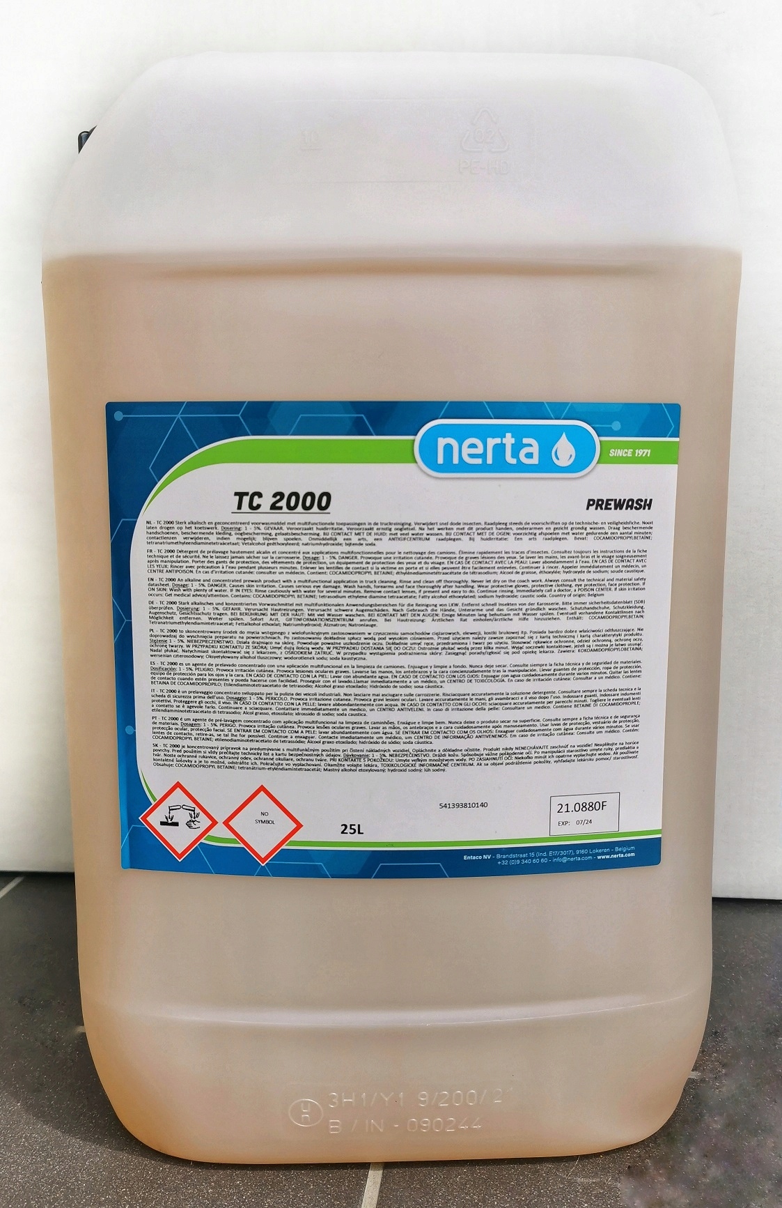 NERTA TC2000 PIANA AKTYWNA DO MYCIA CIEZAROWEK 25L EAN 5413938101407