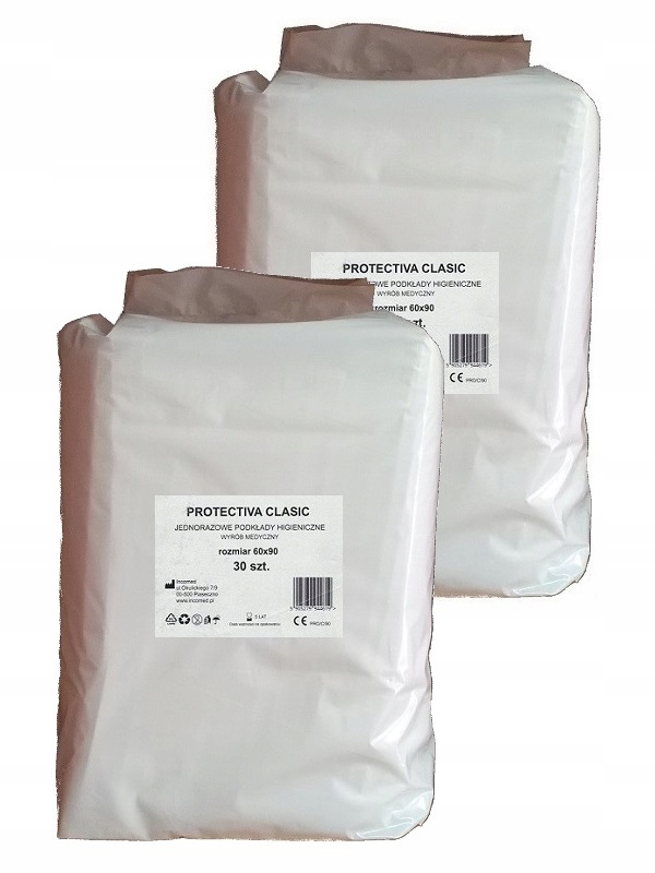 PODKŁADY CHŁONNE NA ŁÓŻKO DO SZPITALA 90x60 60 szt