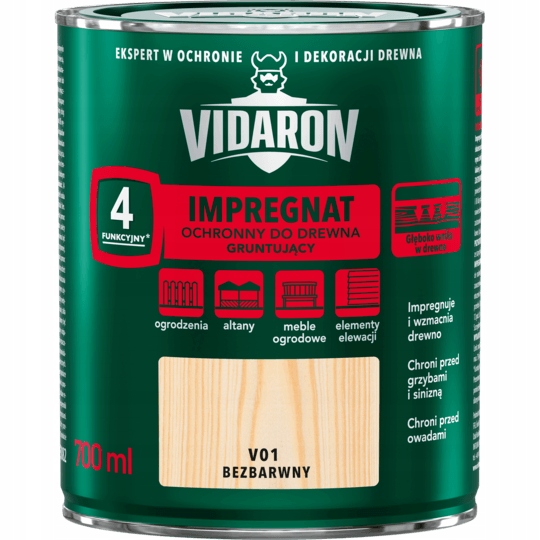 Impregnat do drewna VIDARON 0,7L bezbarwny V01