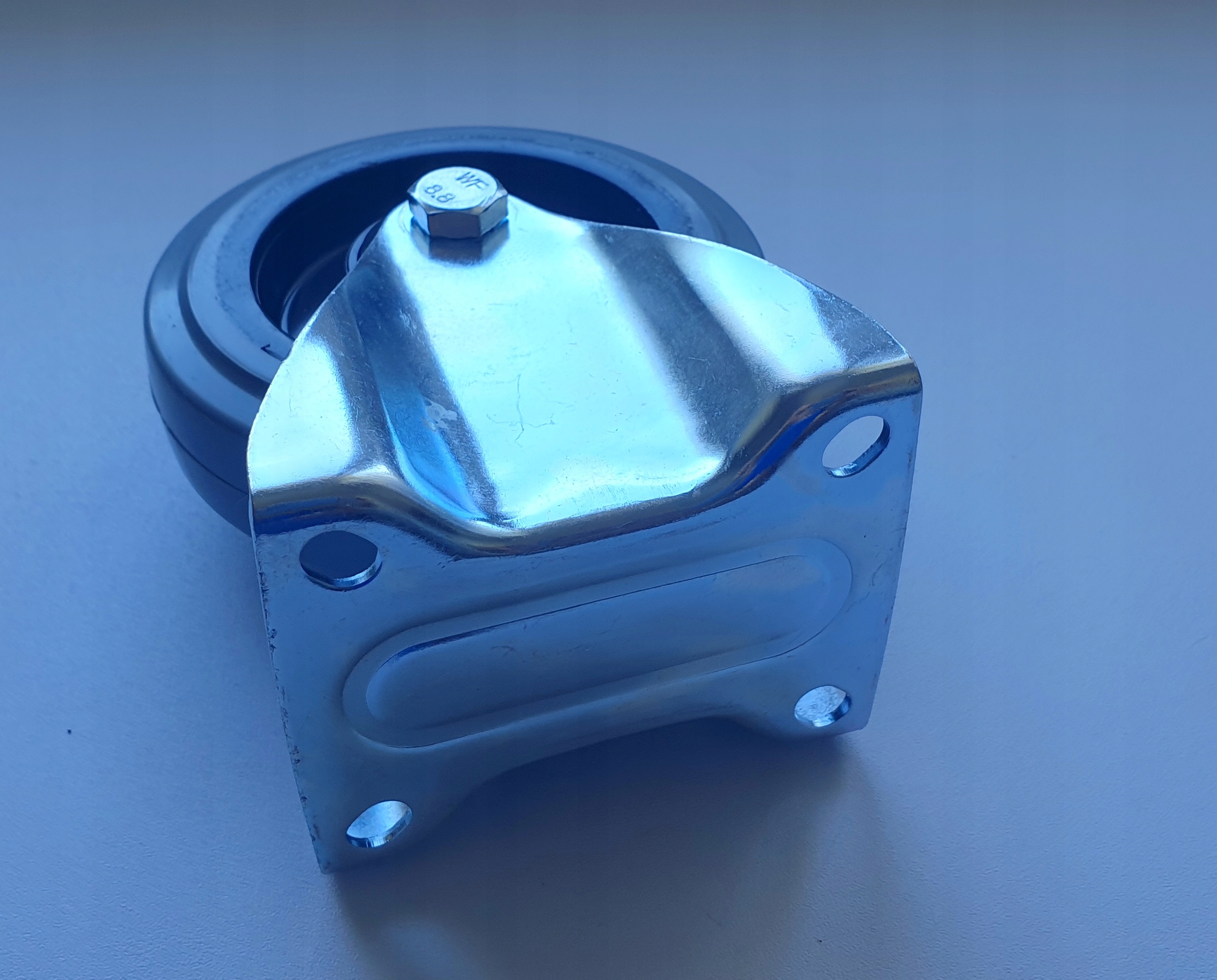 Koło 125 mm szara STAŁE koło MOCNE 200 KG kulkowe Długość wideł 100 mm