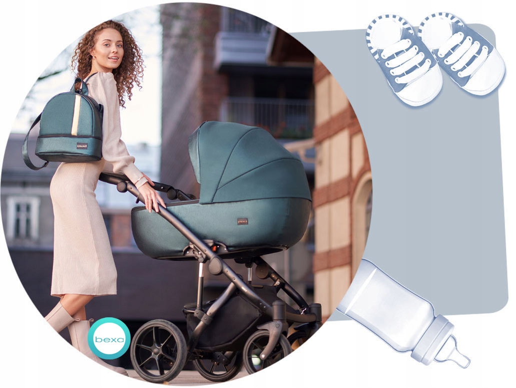 WÓZEK 4W1 BEXA AIR PRO AI16 I CYBEX ATON 5 + BAZA Zestaw 4w1