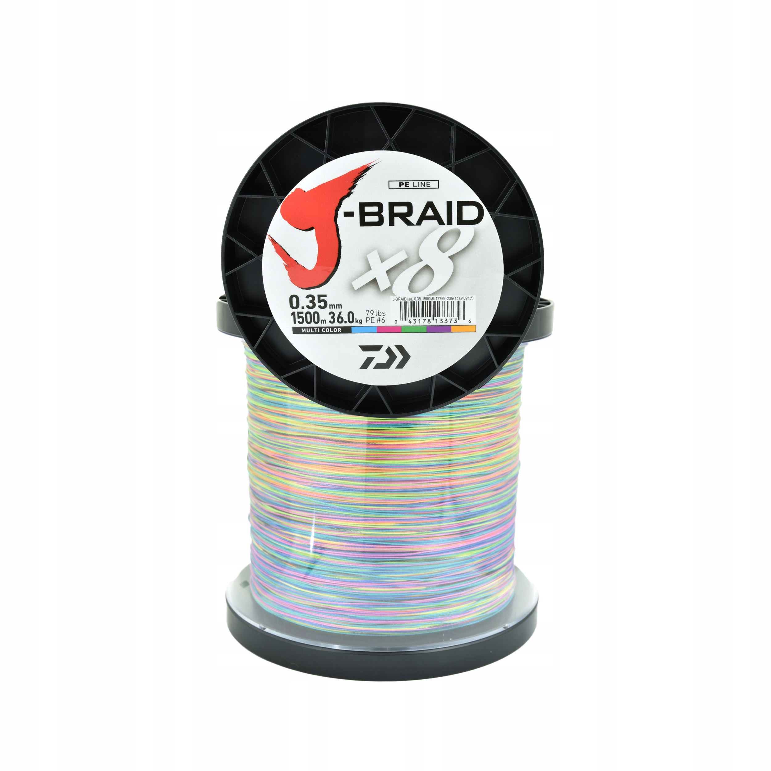 Plecionka 8-splotowa Daiwa J-Braid X8 multi-color 0.35mm 1500m 36,0kg