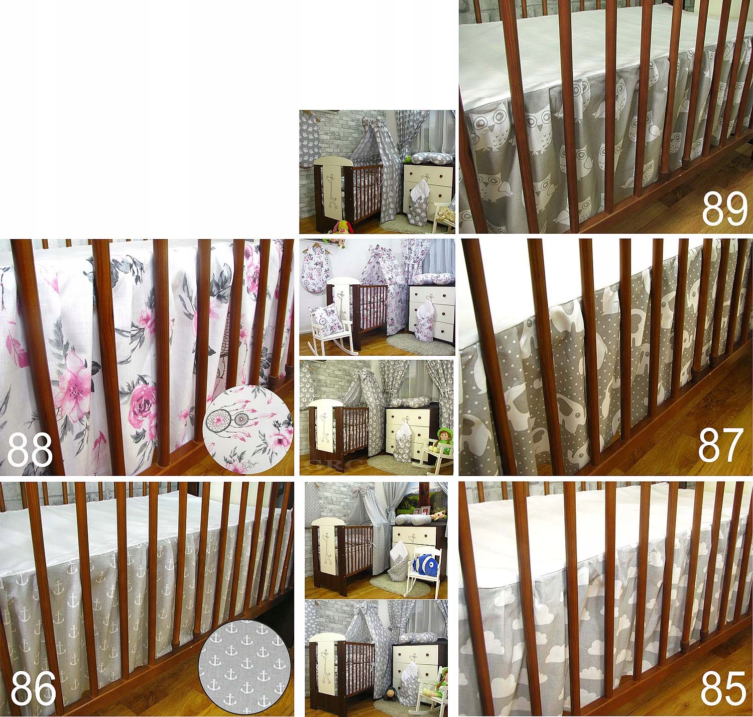 Prześcieradło z falbanką , Falbanka maskująca GRG Kolor dominujący wielokolorowy