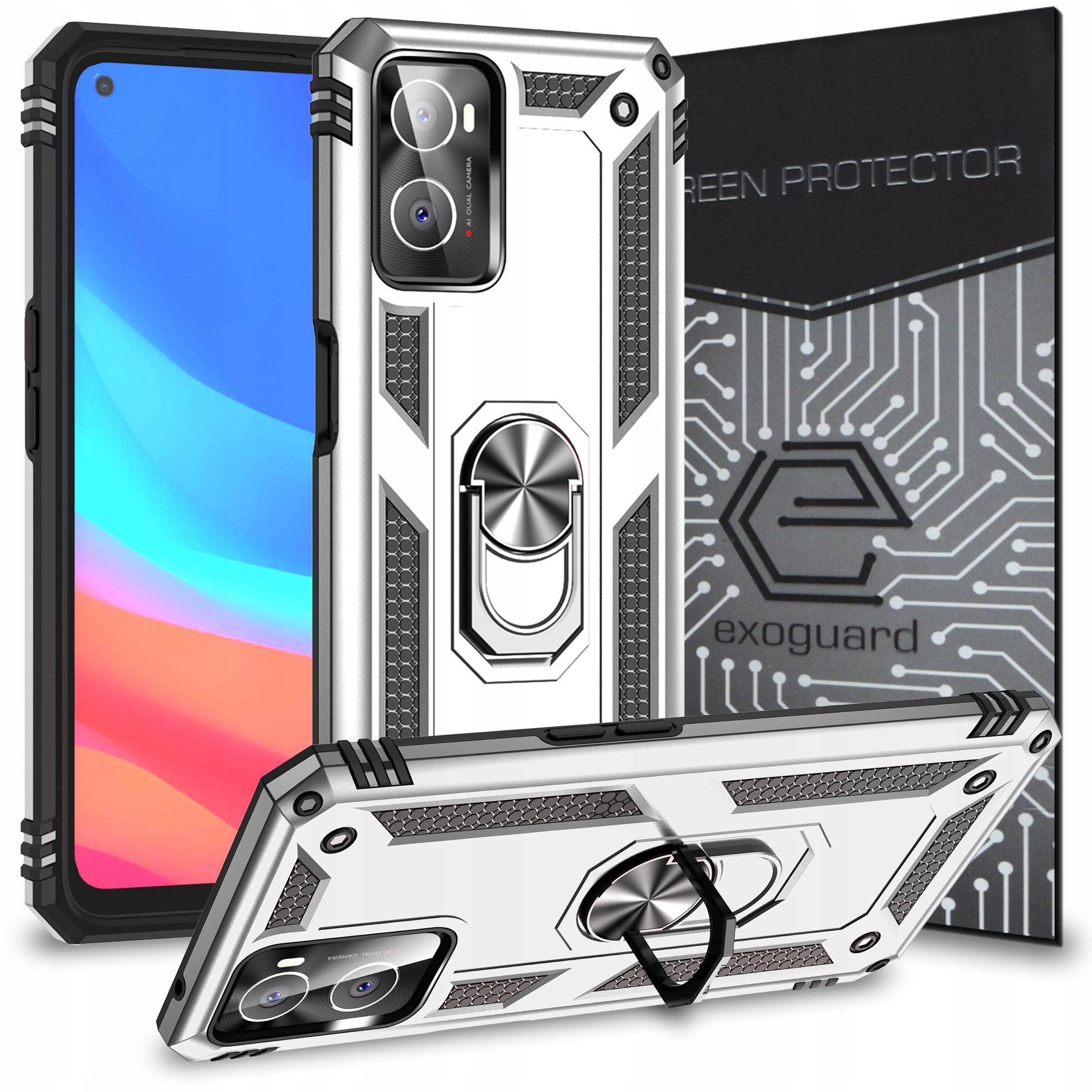

Etui Pancerne+szkło do Oppo A96 (4G) Realme 9i