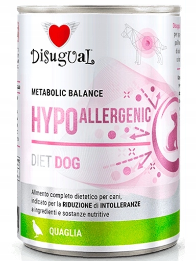 4 x Disugual Veterinary Hypoallergenic křepelka 400 g