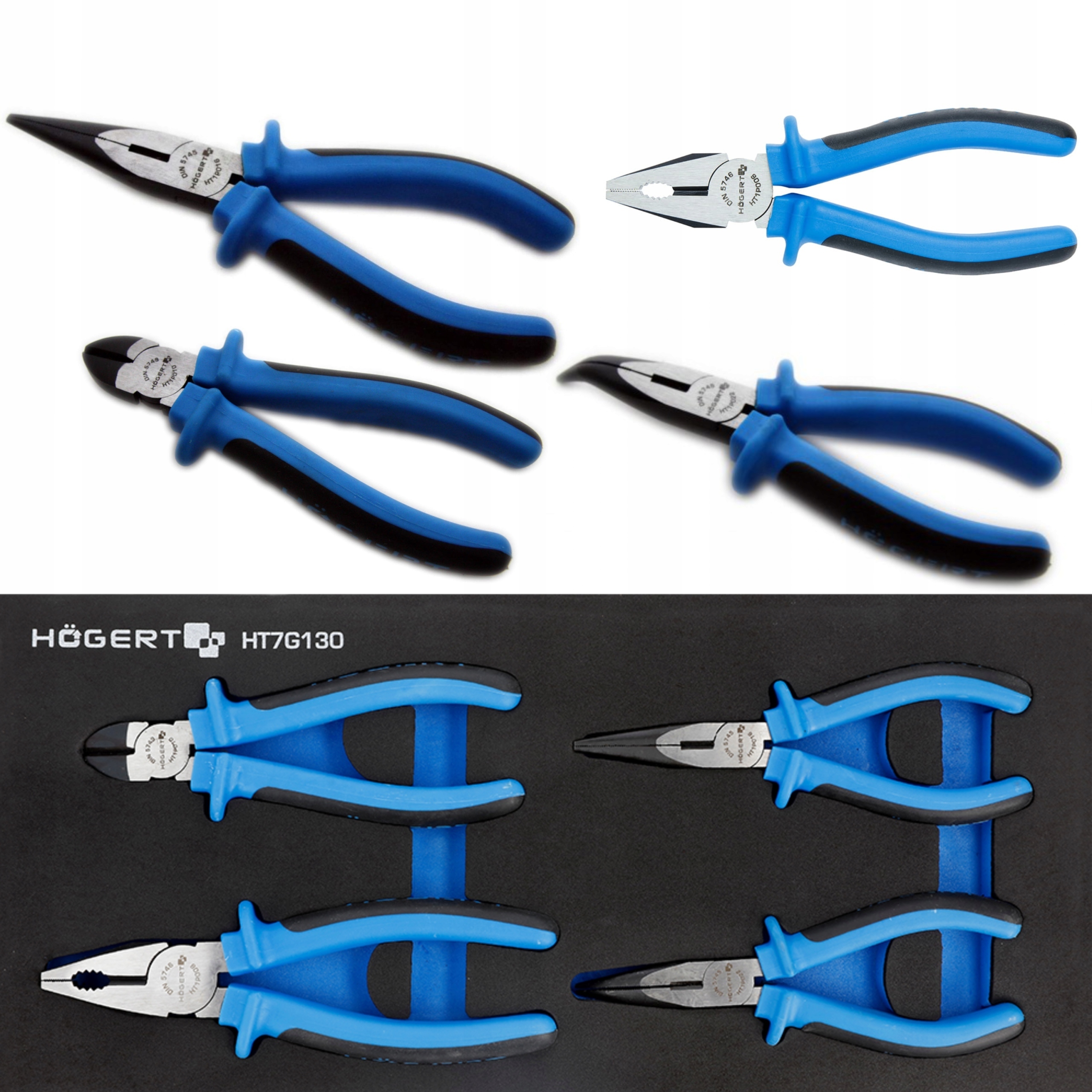 

Hogert HT7G130 Wkład Zestaw Szczypiec 4SZT 16-18CM