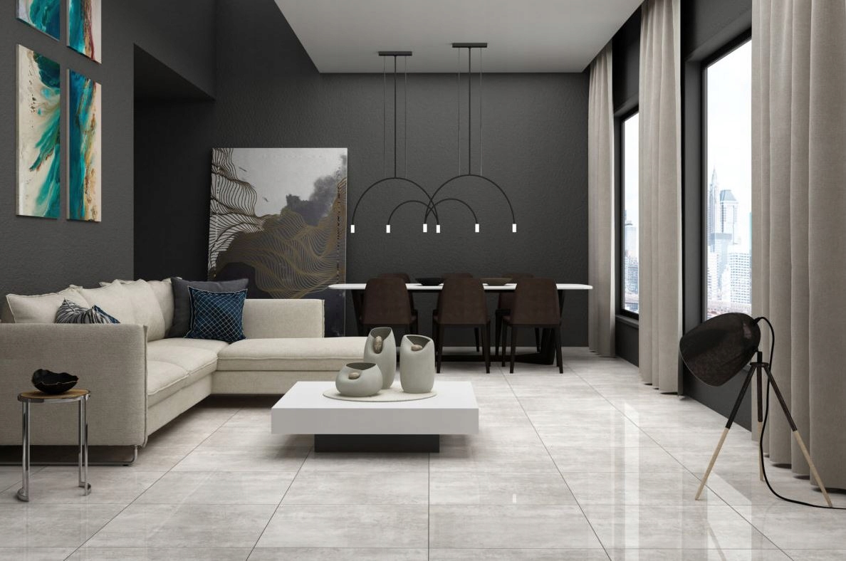 PŁYTKI SZARE SZARY BETON GRES PODŁOGOWE ŚCIENNE TANIO 60x60 GAT I Kod producenta NP0510