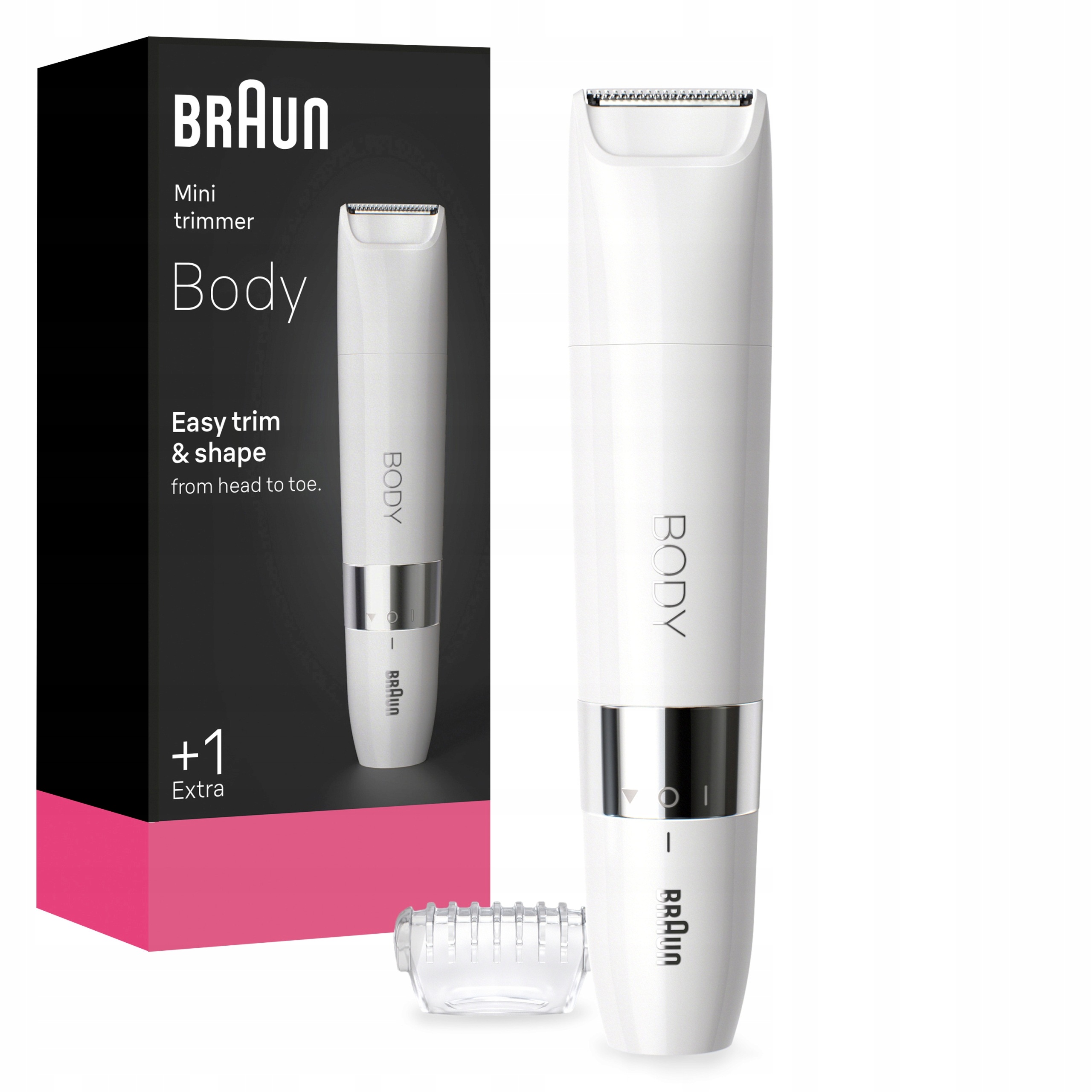 Braun Minitrymer, Trymer Do Ciała, BS1000, Biały