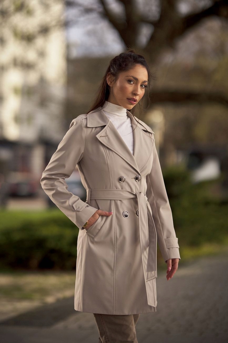 PRZEJŚCIOWY PŁASZCZ PROCHOWIEC TRENCZ BEŻOWY 34 Rodzaj trencz