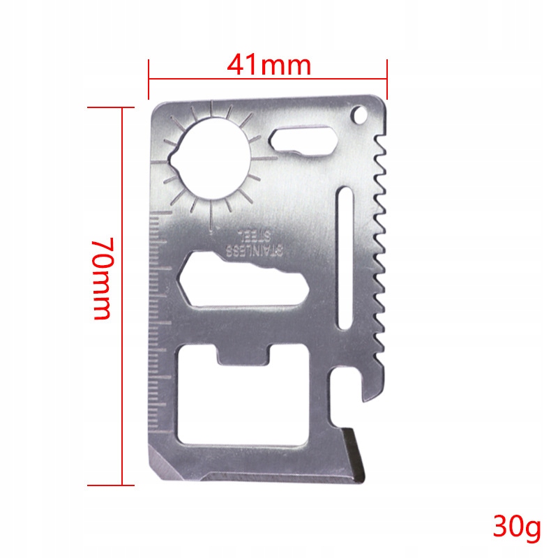 Karta przeżycia, Survival Card multitool Warvil Model Steel