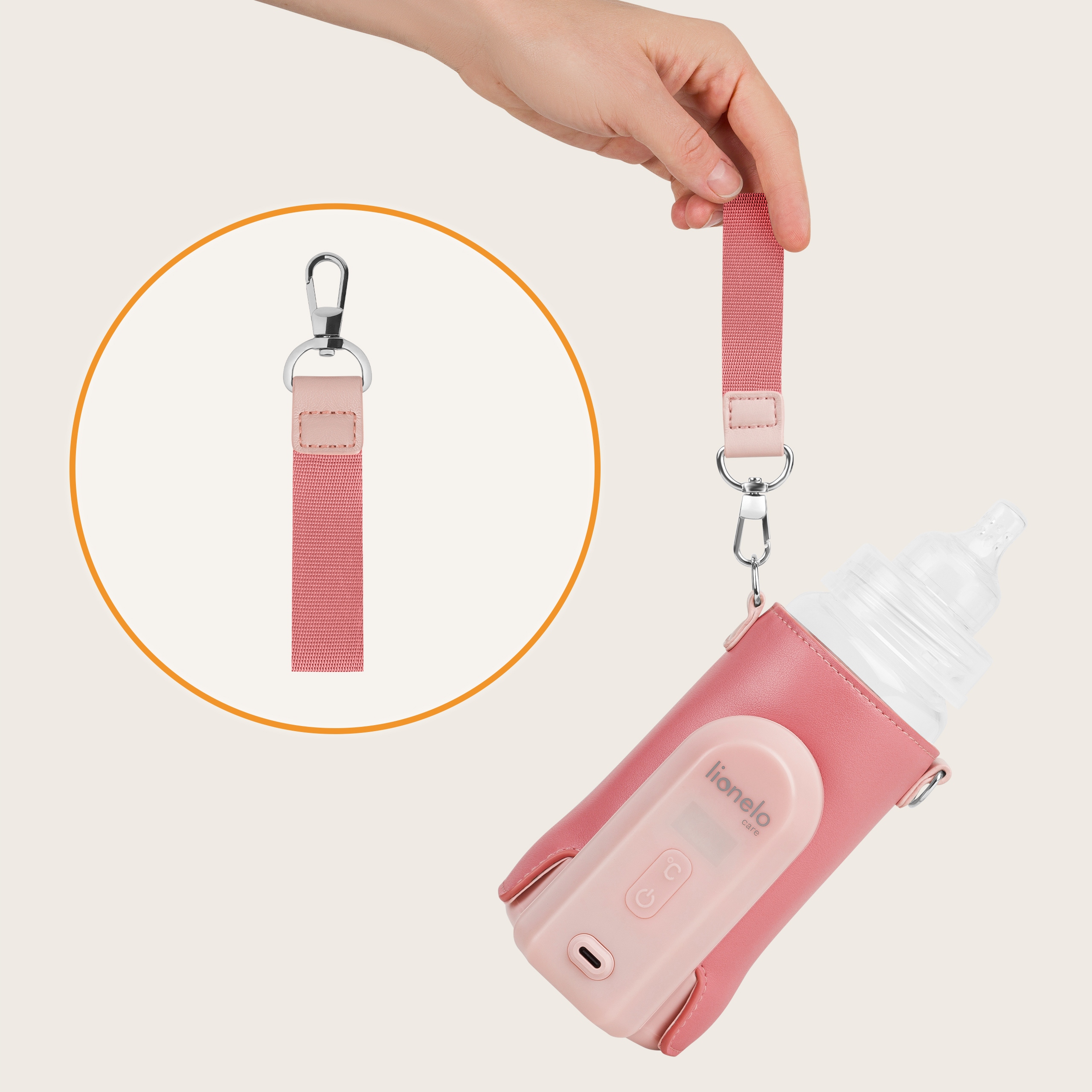 LIONELO Podgrzewacz Do Butelek USB-C LCD 5 Temperatur Dla Niemowląt — miniatura 13