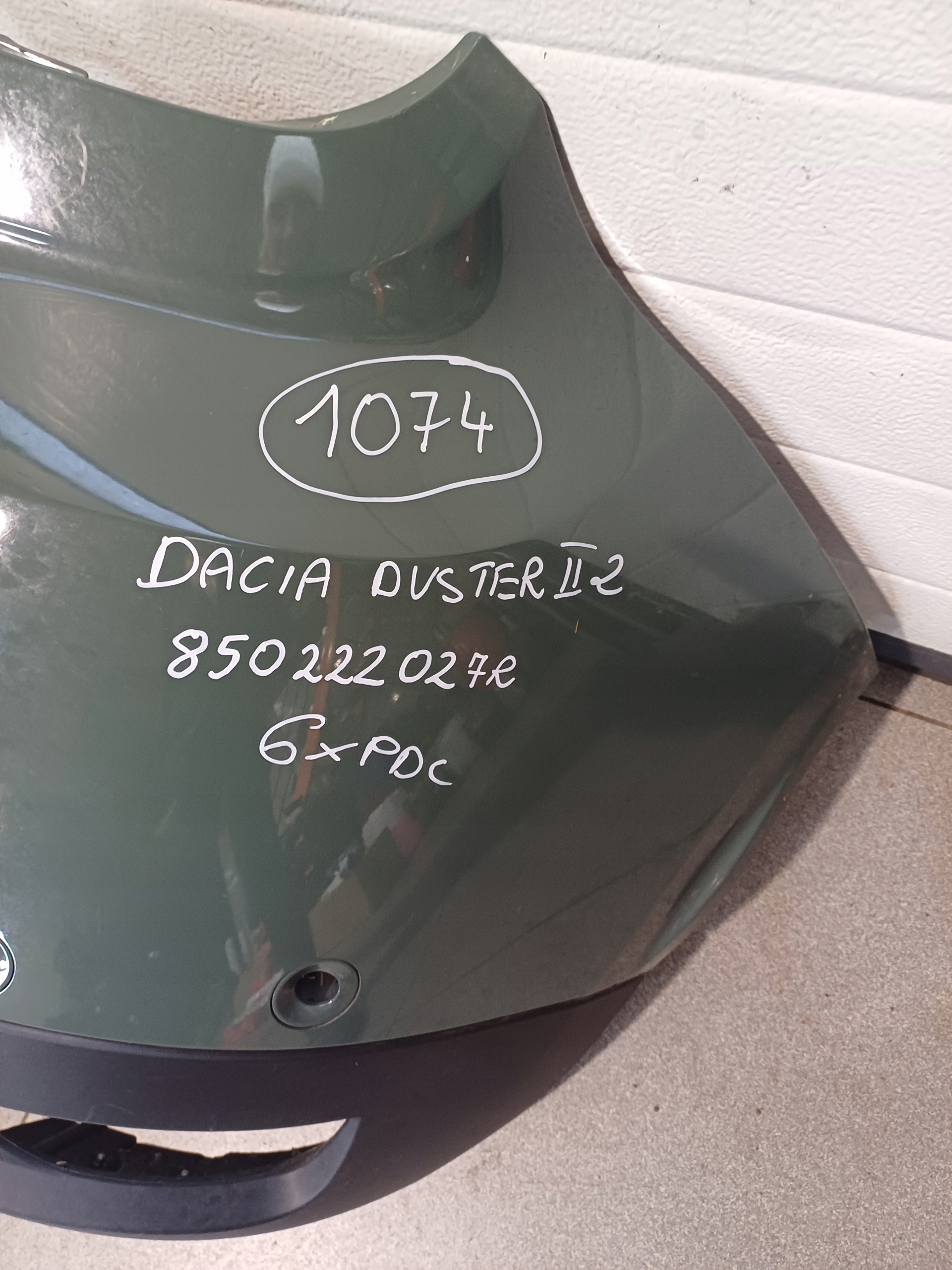bumper rear part rear DACIA DUSTER 2 II 6 X PDC 850222027R
