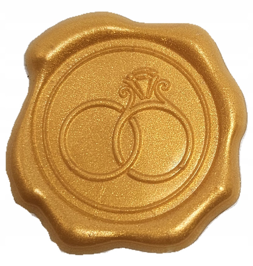 Odbicia Lakowe PIECZĘĆ LAKI OBRĄCZKI ZŁOTE 10szt