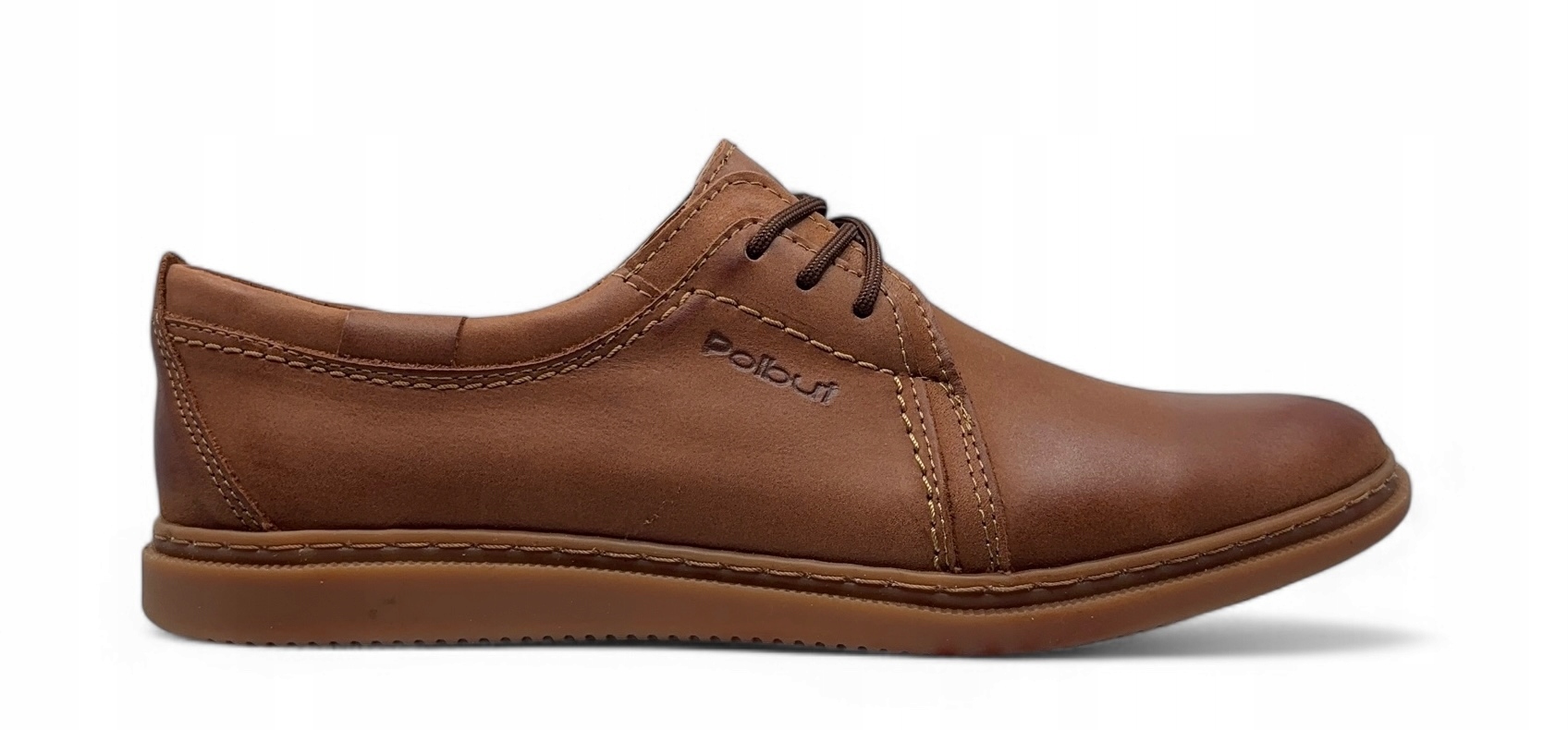 Pánské kožené polobotky model 2131 Polbut – přírodní kůže, velikost 40