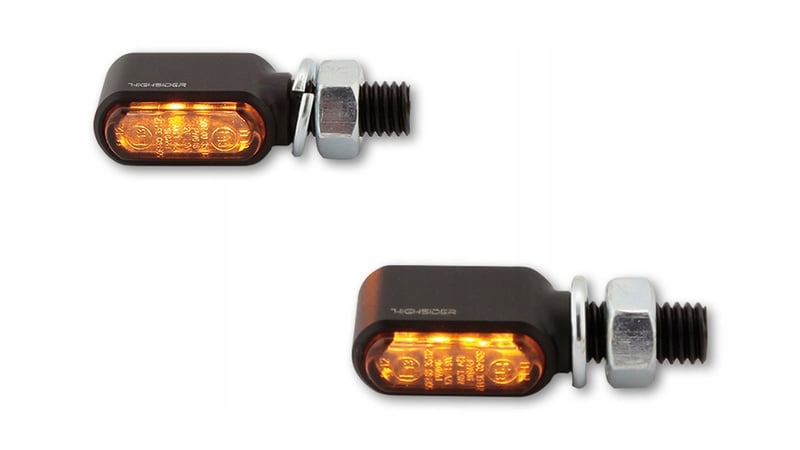 Highsider Cnc Led blinkre Little Bronx, čierne, tónované sklá, homologácia E,