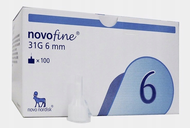 

Novofine 6 31G 0,25x6mm 100 szt igły do penów