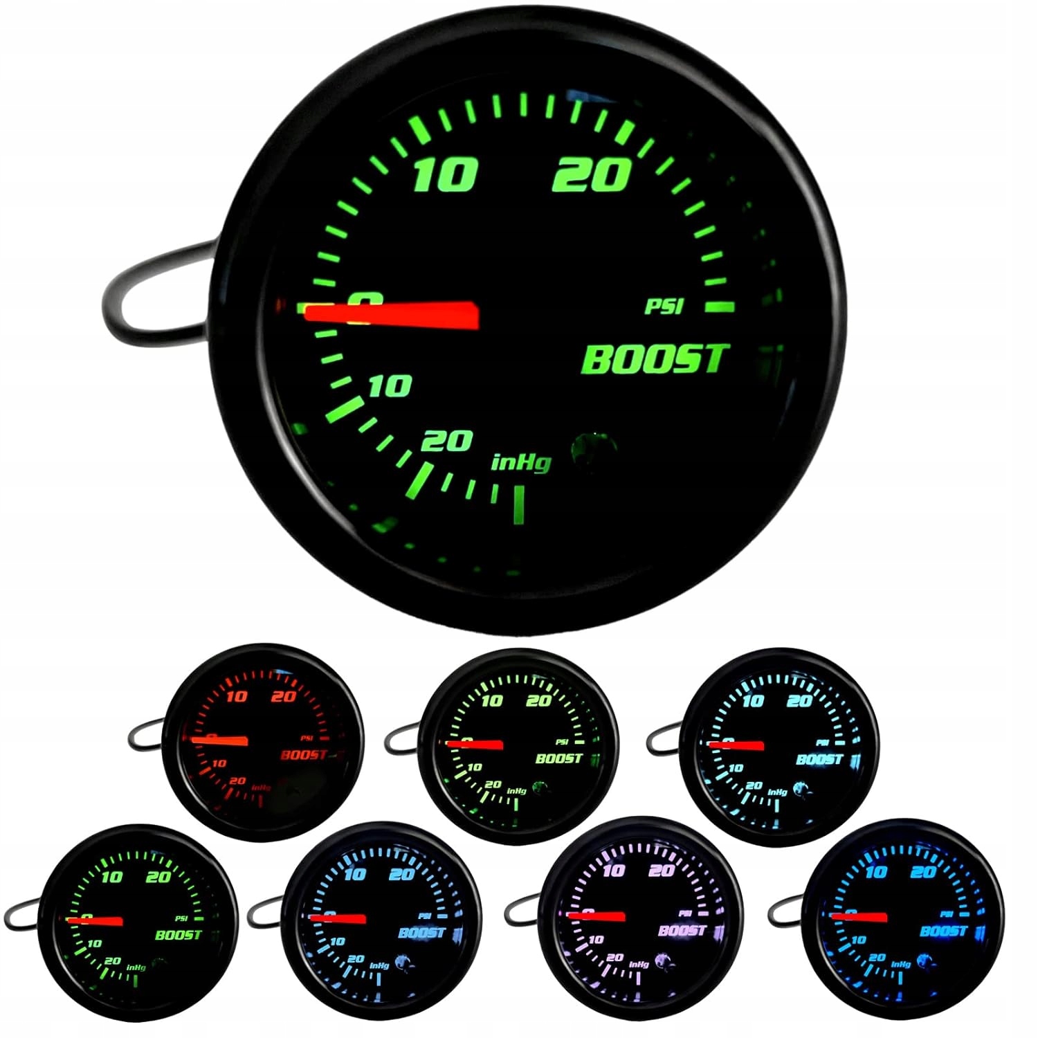 2-palcový Turbo Indikátor Nabíjení 52 MM, 7 Barev