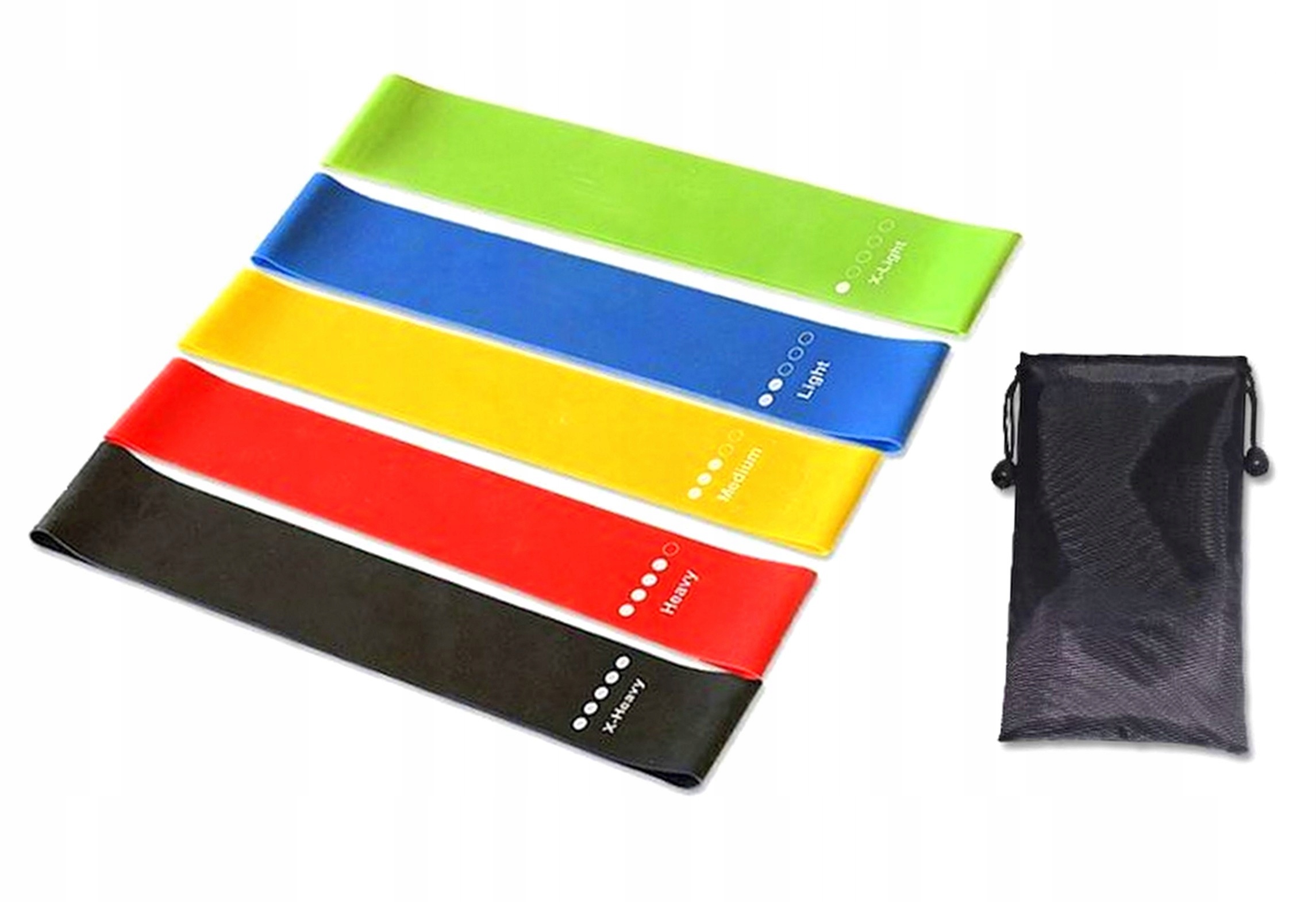 

Gumy do Ćwiczeń oporowe Zestaw 5 szt taśmy Fitness