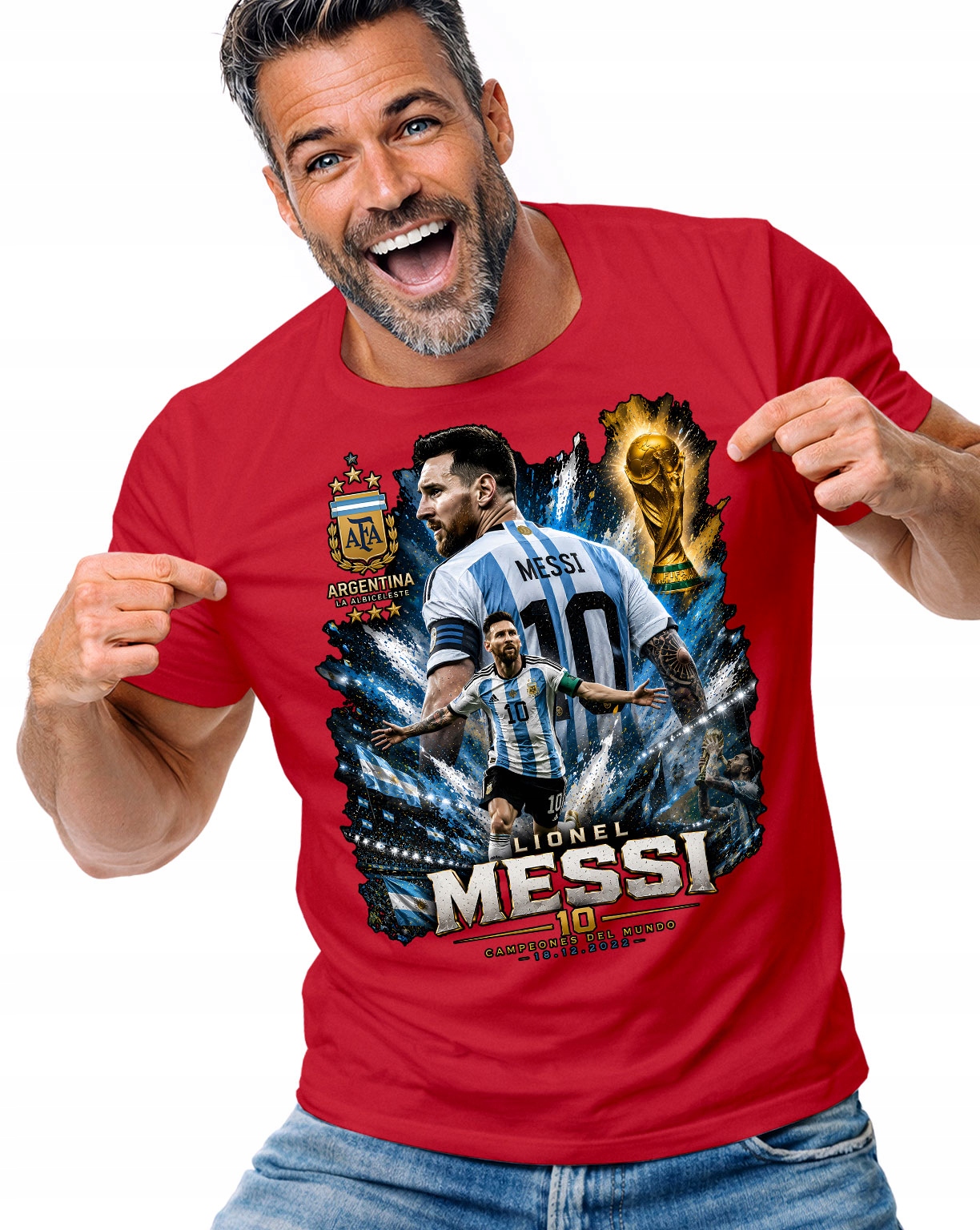 Tričko Tričko Pánské Lionel Messi Fotbal Dárek Pro Fanouška M