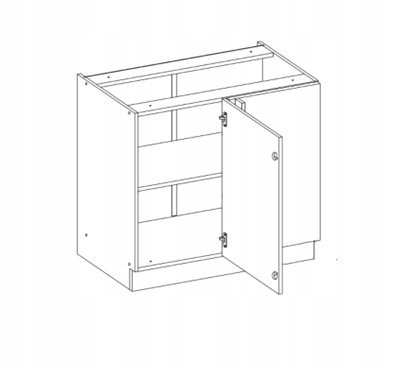 Szafka kuchenna narożna dostawna CLAYGREY LUCY Drzwi pełne